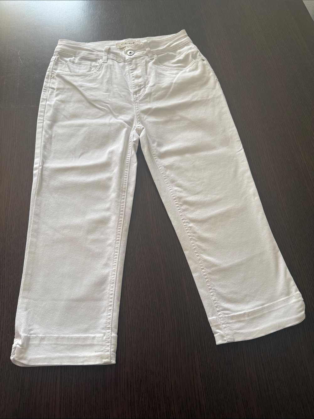 CHARLIE B White Cropped Ankle Jeans